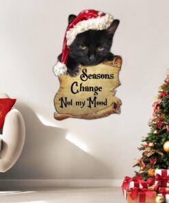 black cat hanging metal sign not my mood nnt138ms 4318