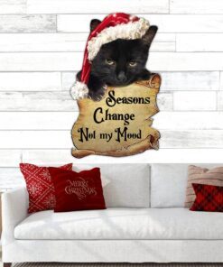 black cat hanging metal sign not my mood nnt138ms 4769
