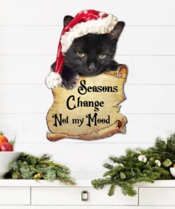 black cat hanging metal sign not my mood nnt138ms 5734