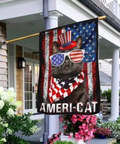 Black Cat Live Love Flag NTB76Fv2