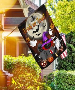 black cat pumpkin halloween costume flag 7555