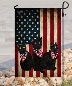 black cats american flag 2896