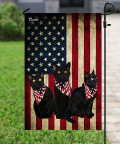 black cats american flag 3913