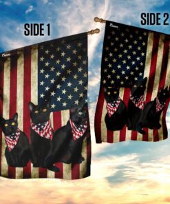 black cats american flag 7821