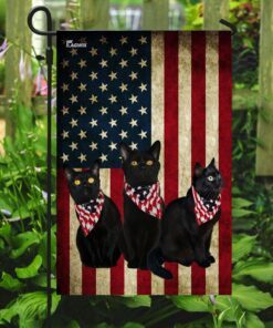 black cats american flag 7910