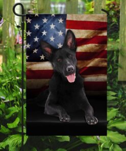 black german shepherd american flag 3942