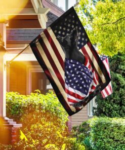 black german shepherd american patriot flag 6094