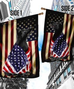 black german shepherd american patriot flag 7312