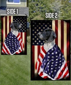 black german shorthaired pointer flag american patriot bnl40fv580 1098