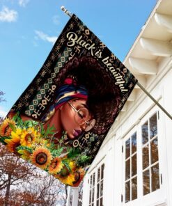 black is beautiful black woman flag 8742
