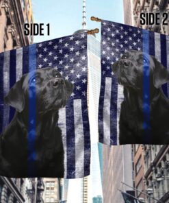black labrador. the thin blue line american flag thb2220fv6 6051