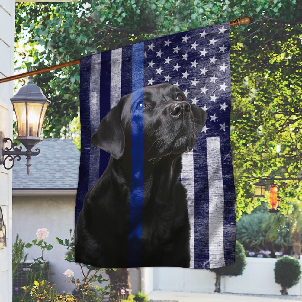 Black Labrador. The Thin Blue Line American Flag THB2220Fv6 - Image 2