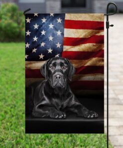 black labrador american flag 2862