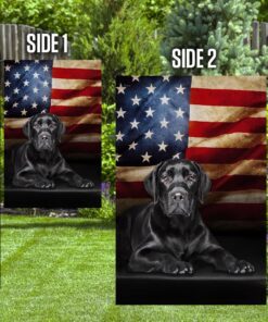 black labrador american flag 4782
