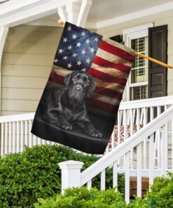 black labrador american flag 8737