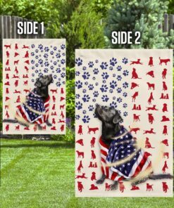 black labrador dog american flag 2919