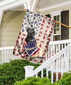 black labrador dog american flag 4134