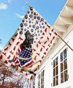 black labrador dog american flag 7291