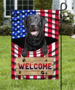 black labrador dog welcome american flag tqn1135fv1 8808