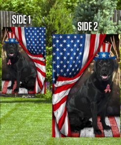 black labrador flag 7th of july black labrador american flag qtr202f 2897