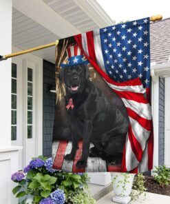 Black Labrador Flag 7th of July Black Labrador American Flag QTR202F