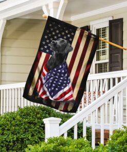 black labrador retriever american patriot flag 8572