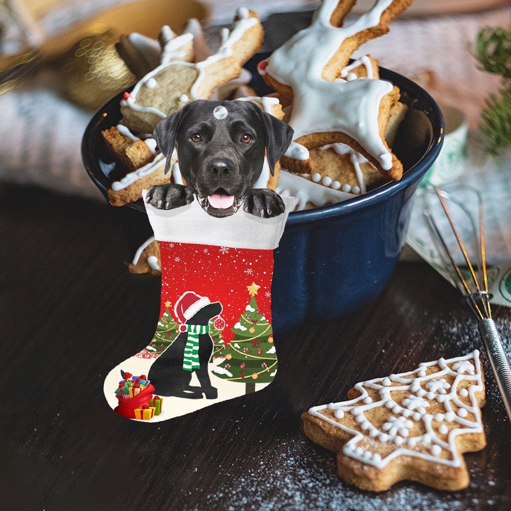 Black Labrador Retriever Christmas Ornament,  Lab In Stocking Ornament QNN605O - Image 4