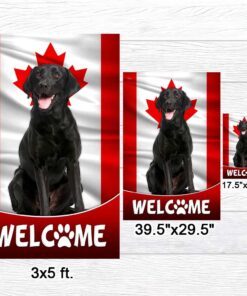 black labrador retriever dog welcome canadian flag tqn1382f 4829