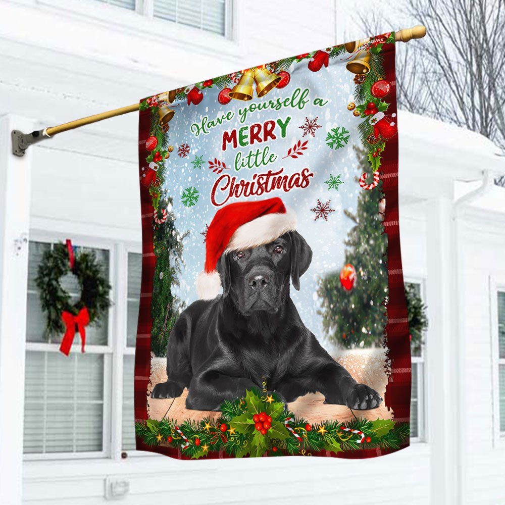 Black Labrador Retriever Flag, Have Yourself A Merry Little Christmas QNN374Fv3
