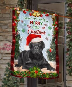 black labrador retriever flag, have yourself a merry little christmas qnn374fv3 3824