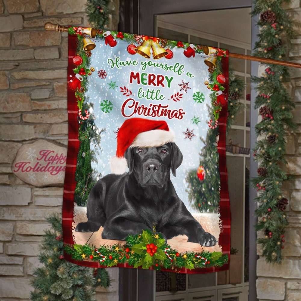 Black Labrador Retriever Flag, Have Yourself A Merry Little Christmas QNN374Fv3 - Image 2
