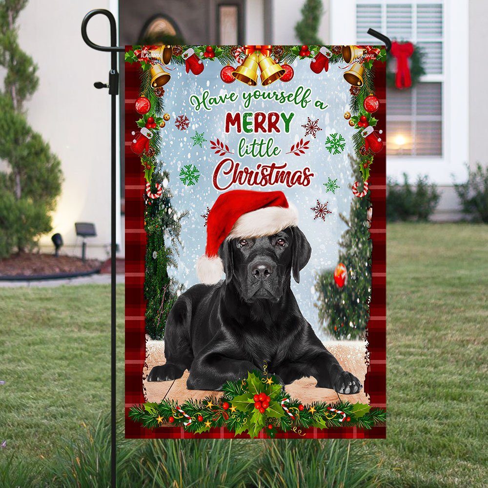 Black Labrador Retriever Flag, Have Yourself A Merry Little Christmas QNN374Fv3 - Image 5
