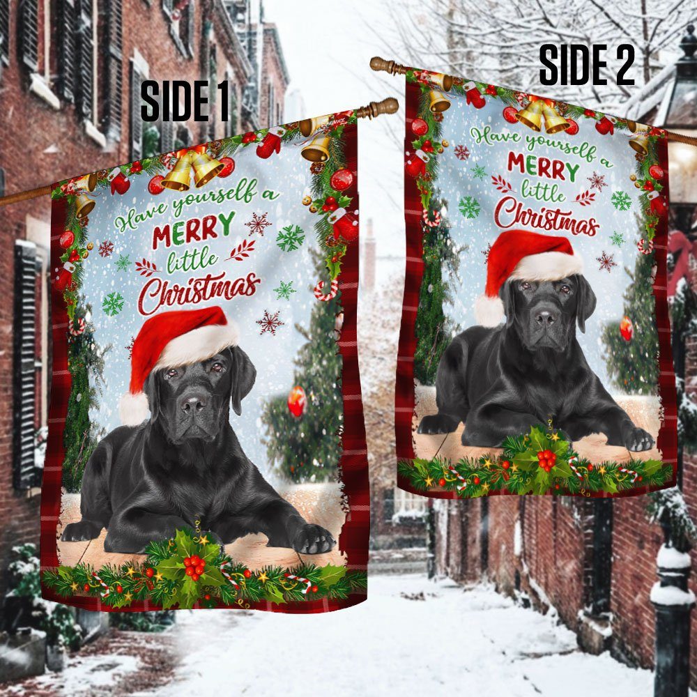 Black Labrador Retriever Flag, Have Yourself A Merry Little Christmas QNN374Fv3 - Image 3