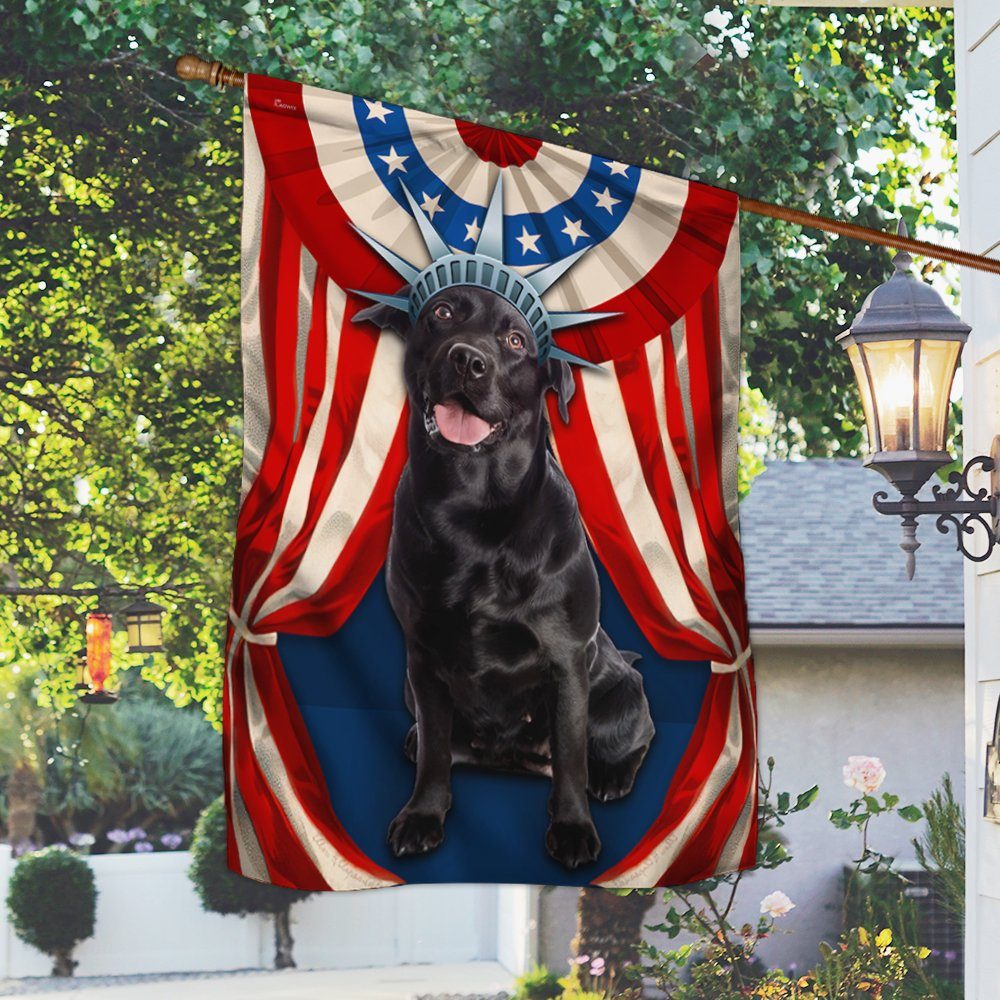 Black Labrador Retriever Flag Happy Independence Day For 4th Of July BNN118Fv5 - Image 2
