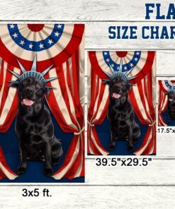 black labrador retriever flag happy independence day for 4th of july bnn118fv5 8027