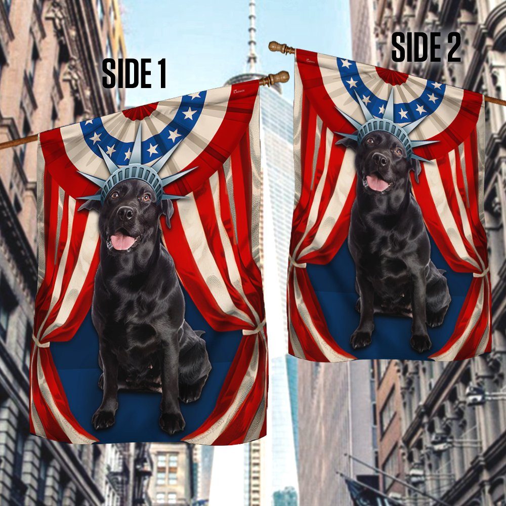 Black Labrador Retriever Flag Happy Independence Day For 4th Of July BNN118Fv5 - Image 3