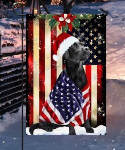black labrador retriever flag merry christmas anl285fv5 6214