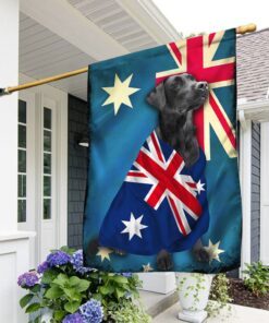 Black Labrador Retriever Flag Patriotic Dog ANL10Fv3