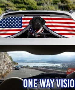 black labrador retriever rear window decal patriotic dog bnt408cd 6659