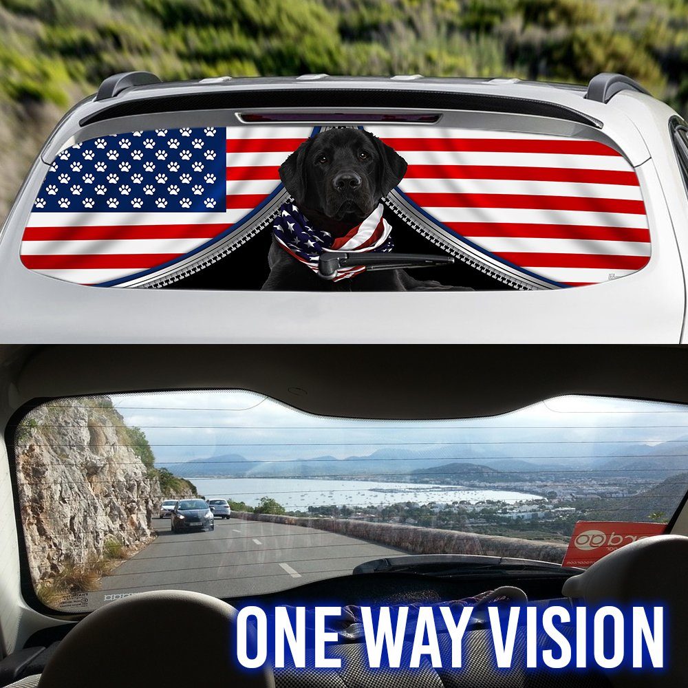 Black Labrador Retriever Rear Window Decal Patriotic Dog BNT408CD - Image 6