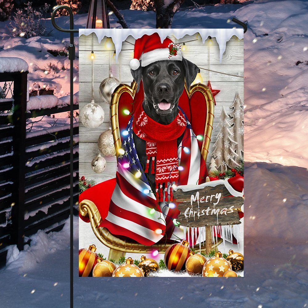 Black Labrador Retriever Wrap In Glory American Christmas Flag THH3477Fv7 - Image 6