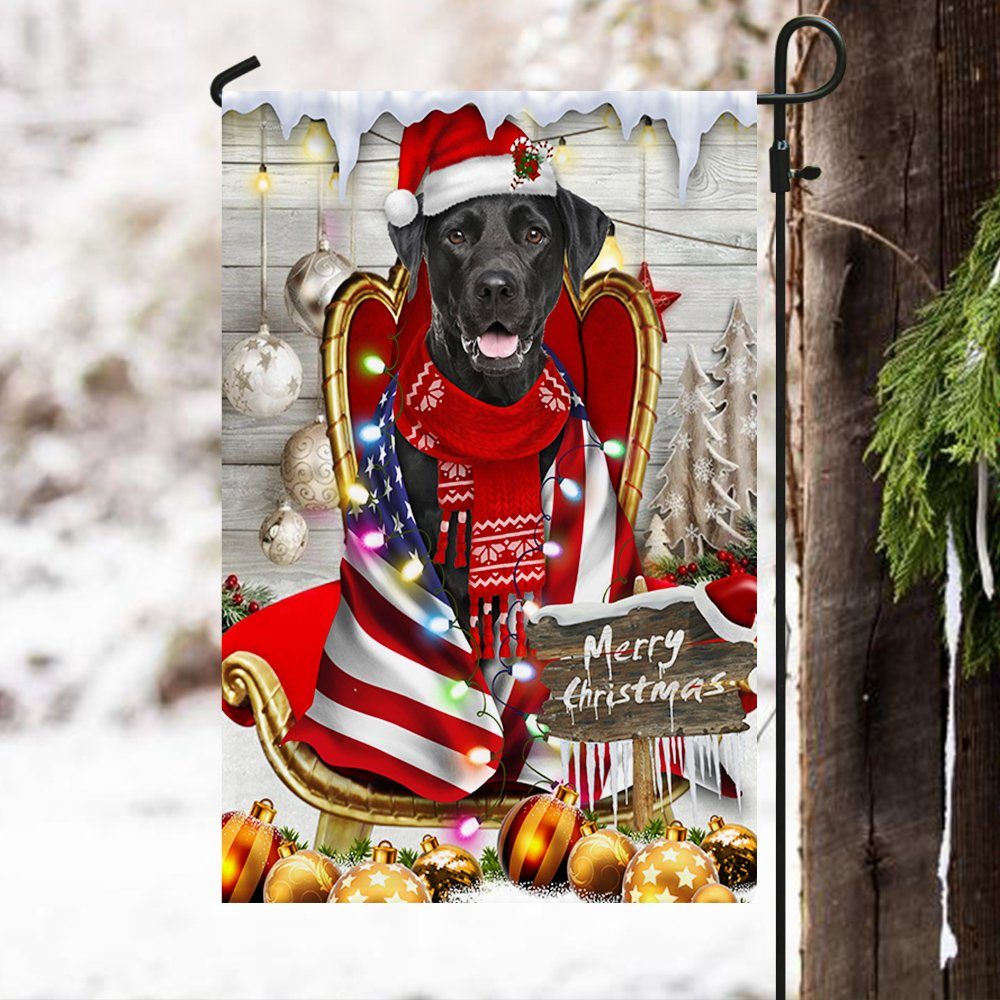 Black Labrador Retriever Wrap In Glory American Christmas Flag THH3477Fv7 - Image 4