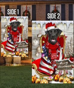 black labrador retriever wrap in glory american christmas flag thh3477fv7 6248