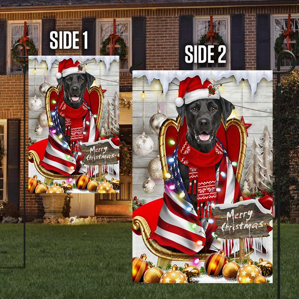 Black Labrador Retriever Wrap In Glory American Christmas Flag THH3477Fv7 - Image 7