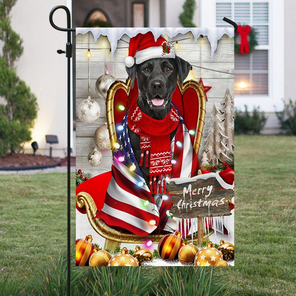 Black Labrador Retriever Wrap In Glory American Christmas Flag THH3477Fv7 - Image 5