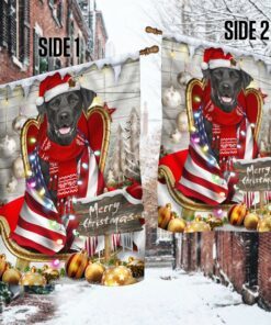 black labrador retriever wrap in glory american christmas flag thh3477fv7 7622