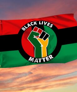 Black Lives Matter Grommet Flag, Justice For Patrick Lyoya, No Justice No Peace  African American Flag TQN52GF