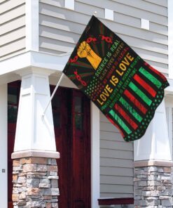 black lives matter no human is illegal flag 2683