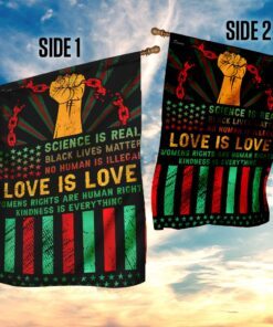 black lives matter no human is illegal flag 3558