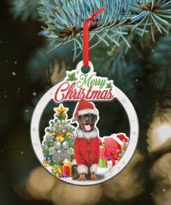 black rottweiler dog custom shaped ornament ntb286ov2 3105
